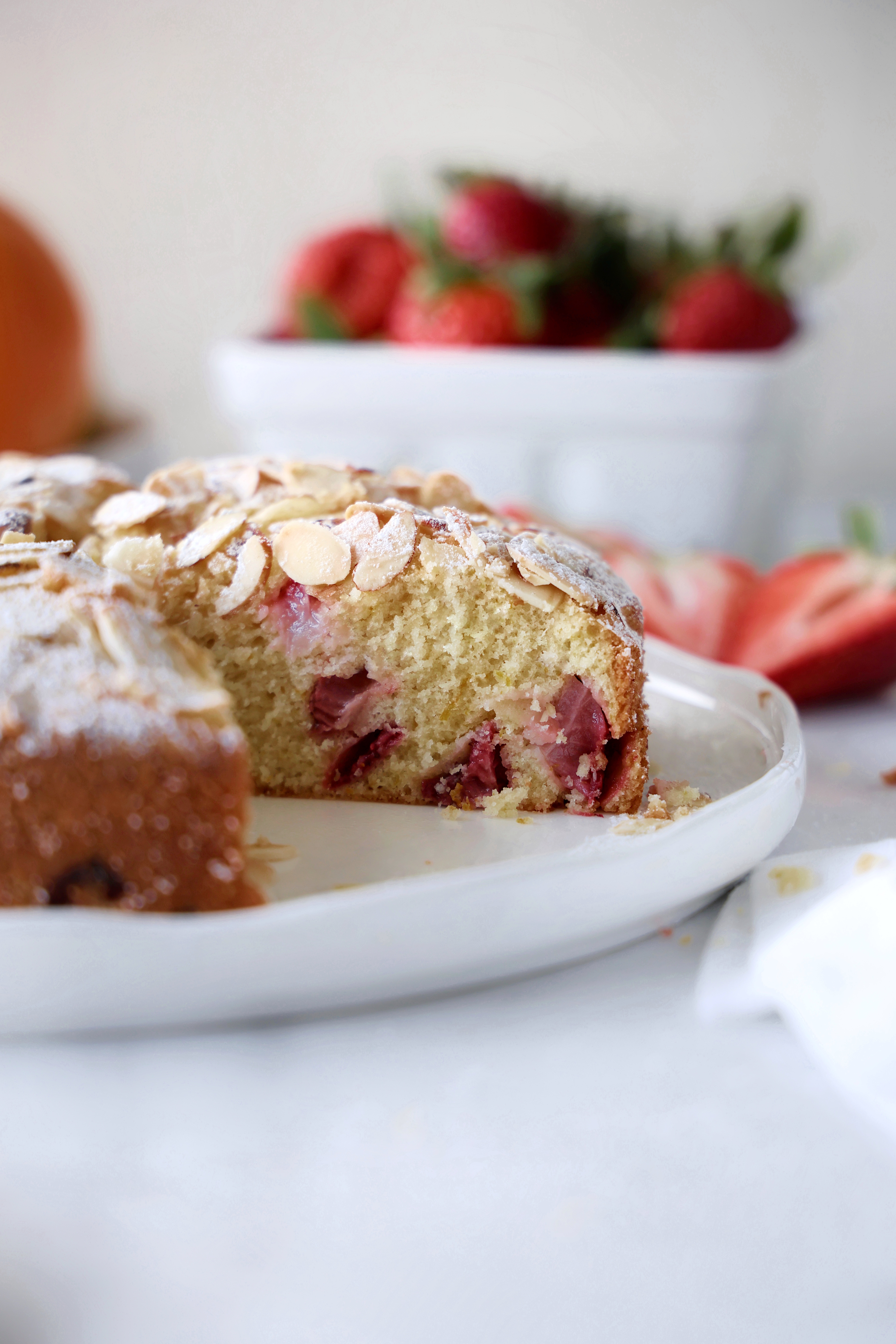 Strawberry Almond Tea Cake